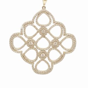 YELLOW GOLD PENDANT - DROPS & HOOPS