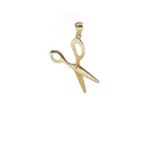 YELLOW GOLD 14K PENDANT - BARBER'S SCISSORE