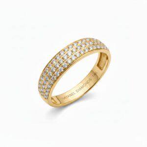 Golden Pave Diamond Band