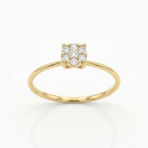 14K Gold Diamond Band with 7 Natural Diamonds (0.15ct F VS)