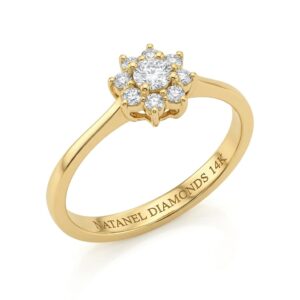 “Aurora Nine‑Diamond Bloom Ring”