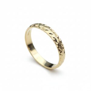 14K Gold Laser‑Cut Ring – 3.2mm