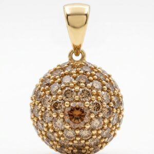 14K Gold Diamond Sphere Pendant (0.70ct)