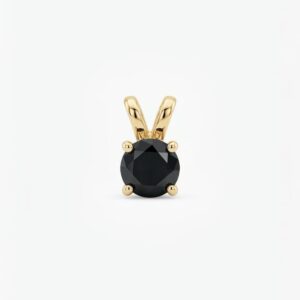 14K White Gold Black Diamond Pendant (0.35ct)