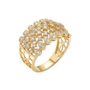 14K Gold Diamond Cluster Ring (1.01ct G/SI)