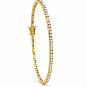14K Gold Diamond Bangle Bracelet (1.12ct G/SI)